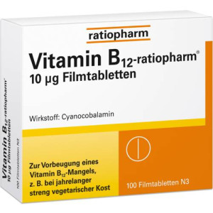 Produktbild von VITAMIN B12-RATIOPHARM 10 &mu;g Filmtabletten